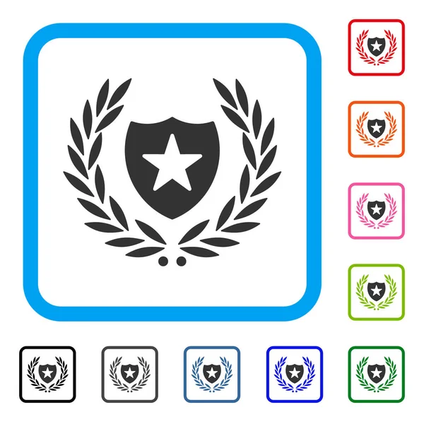 Kalkan defne çelengi simgesi çerçeveli