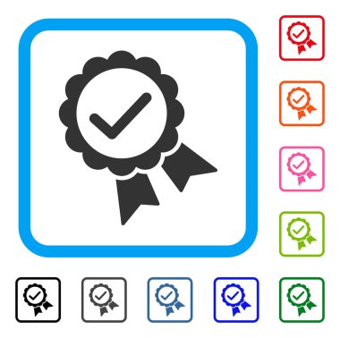 Geçerlilik mühür simgesi çerçeveli