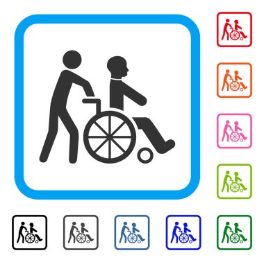 Özürlü ulaşım simgesi çerçeveli