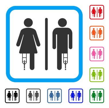 Hasta Wc kişi simgesi çerçeveli