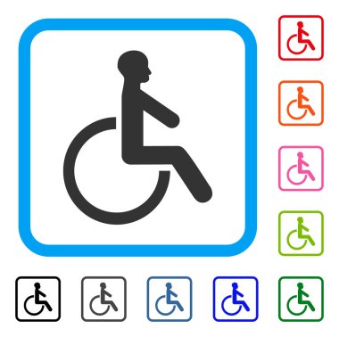 Tekerlekli sandalye simge çerçeveli