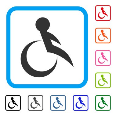 Tekerlekli sandalye simge çerçeveli