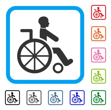 Tekerlekli sandalye simge çerçeveli