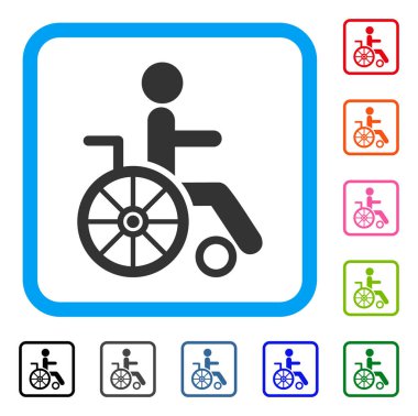 Tekerlekli sandalye simge çerçeveli