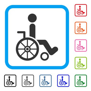 Tekerlekli sandalye simge çerçeveli
