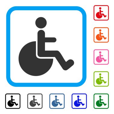 Tekerlekli sandalye simge çerçeveli
