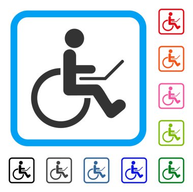 Tekerlekli sandalye simge çerçeveli