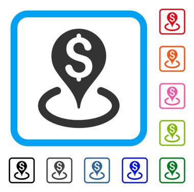 Banka konumu simgesi çerçeveli