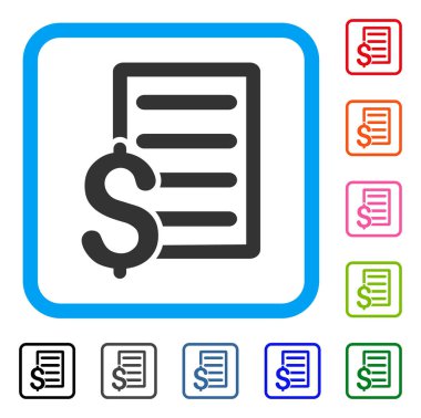 İş sözleşmesi simgesi çerçeveli