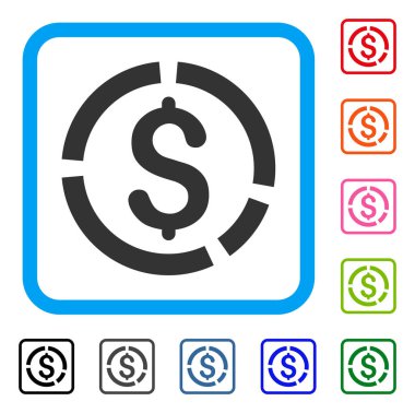 Mali diyagram simgesi çerçeveli