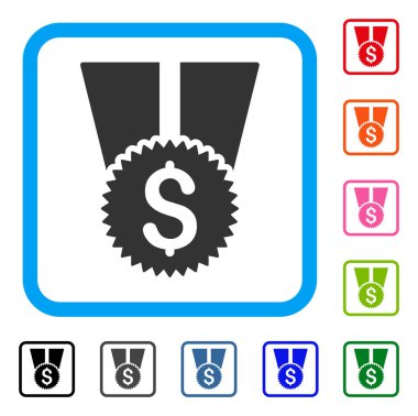 Mali madalya simgesi çerçeveli