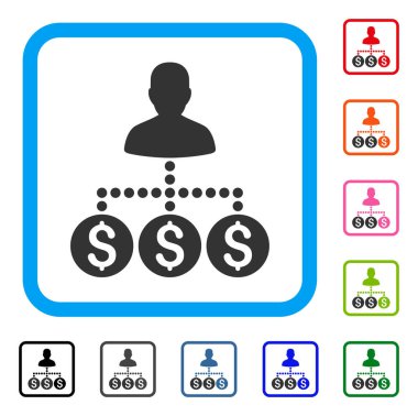 Para toplayıcı simgesi çerçeveli