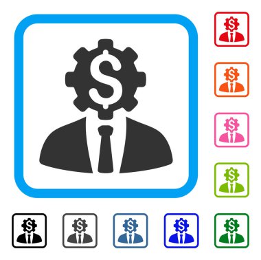 Memur Doları dişli simgesini çerçeveli