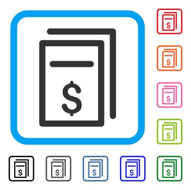 Fiyat sayfası kopyası simgesi çerçeveli