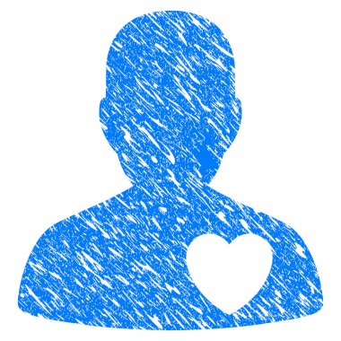 Aşk kalp adam Grunge simgesi