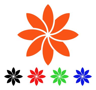 Soyut çiçek vektör simgesi