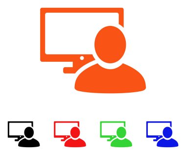 Bilgisayar kullanıcı vektör simgesi