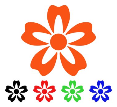 çiçek vektör simgesi