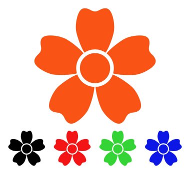 çiçek vektör simgesi