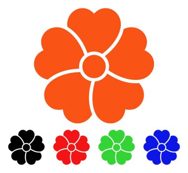 çiçek vektör simgesi