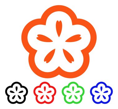 çiçek vektör simgesi