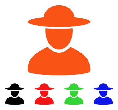 Şapka adam vektör simgesi