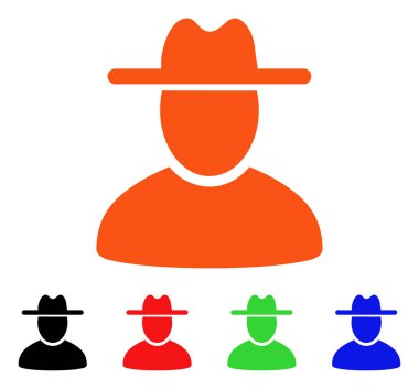 Şapka adam vektör simgesi