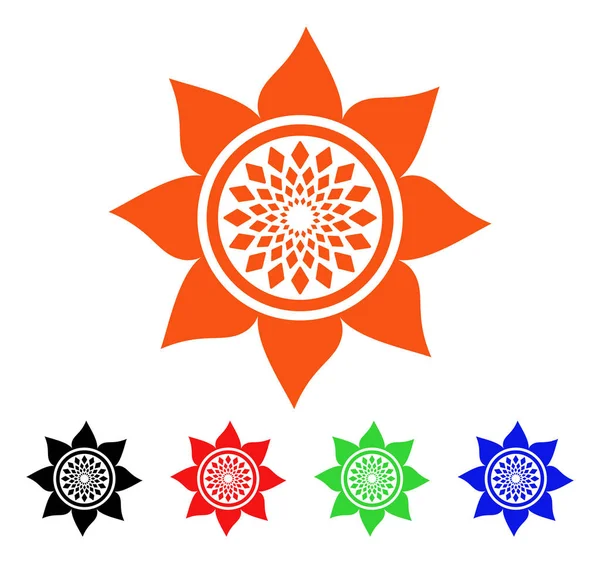 Icône vectorielle fleur de tournesol — Image vectorielle