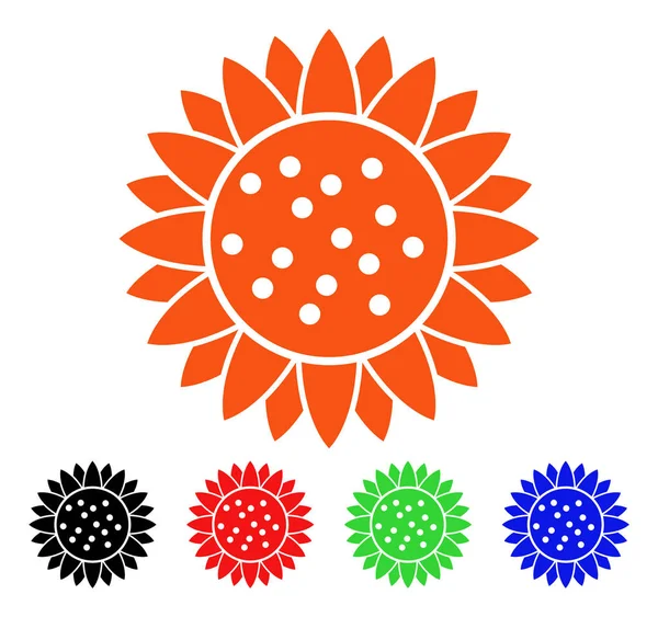 Sunflower Flower Vector Icon