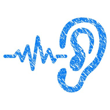 İşitme sinyal Grunge simgesi