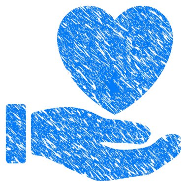 Kalp bakım el Grunge simgesi