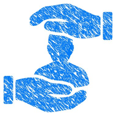 Kullanıcı bakım el Grunge simgesi