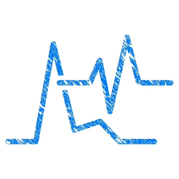 Gráficos de línea Grunge Icono — Vector de stock