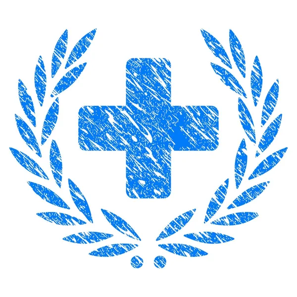 Medical Award Wreath Grunge Icon — Stock Vector