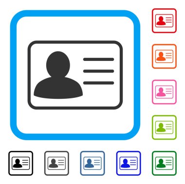 Hesap kartı simgesi çerçeveli