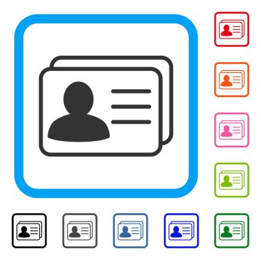 Hesap kartları simgesi çerçeveli