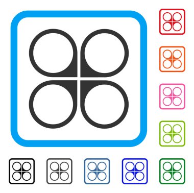 Hava helikopter simgesi çerçeveli