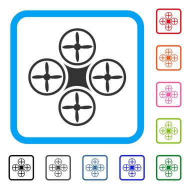 Hava dron simgesi çerçeveli