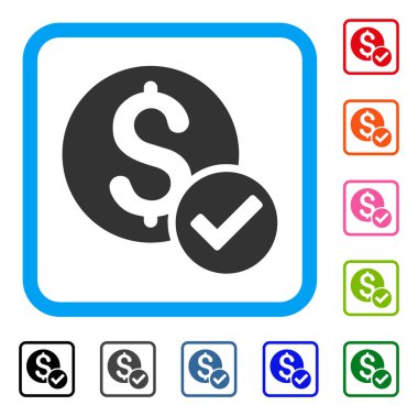 Onaylanmış ödeme simgesi çerçeveli