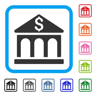 Banka Binası simgesi çerçeveli