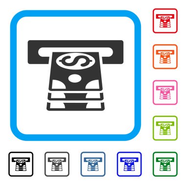 Banka makinesi simgesini çerçeveli