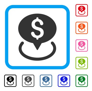 Banka konumu simgesi çerçeveli