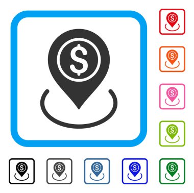 Banka yer simgesini çerçeveli