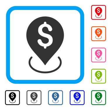 Banka yerleştirme simgesi çerçeveli