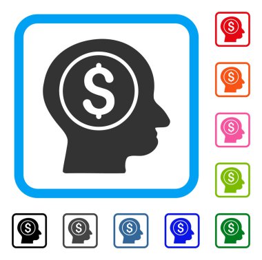 Bankacı simgesi çerçeveli