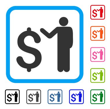 Bankacı simgesi çerçeveli