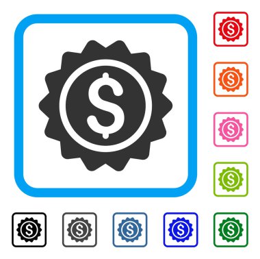 Damga bankacılık simgesi çerçeveli