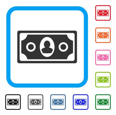 Banknot simgesi çerçeveli