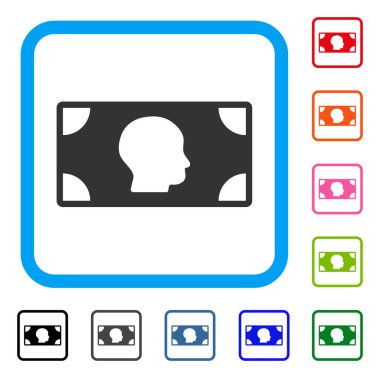 Banknot simgesi çerçeveli