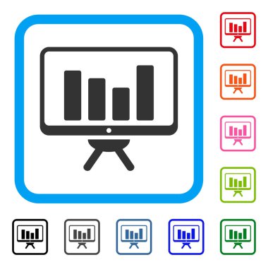 Çubuk grafik izleme simgesi çerçeveli